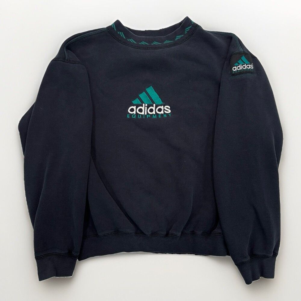 Vintage Adidas Equipment Sweatshirt Size Large Embroidered Hype Y2k Streetwear